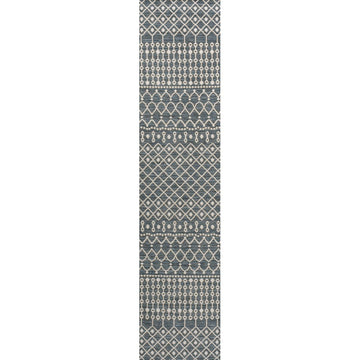 Zana Modern Geometric Moroccan Reversible Machine-Washable Indoor/Outdoor Area Rug
